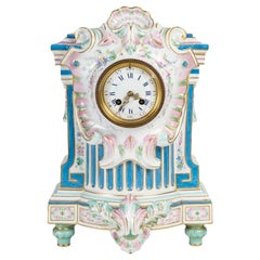 Porcelain Clock, 19th Century, Napoleon III Period.
