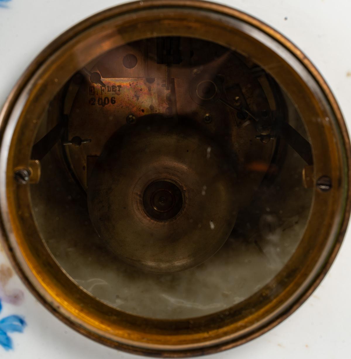 French Porcelain Clock of the Beginning of the Xxth Century