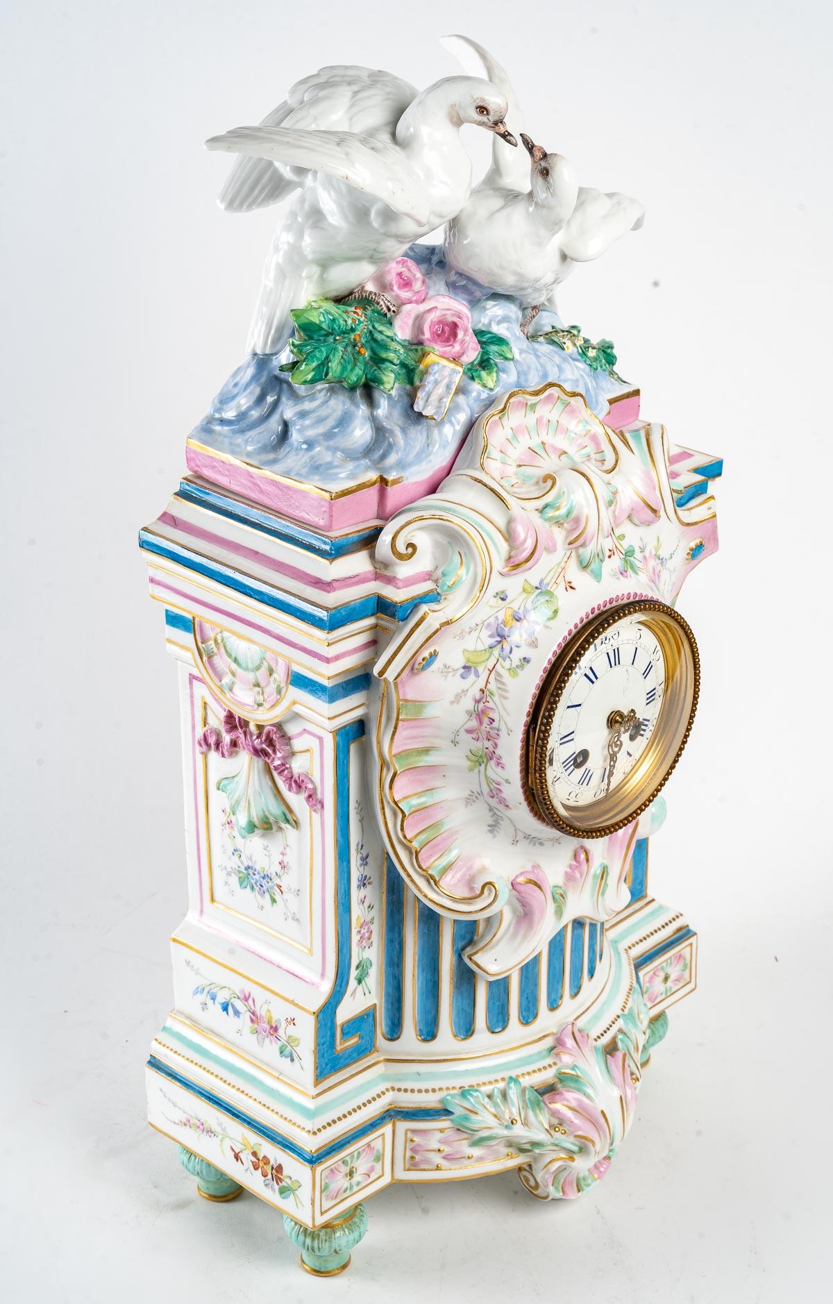 Porcelain Clock of the Beginning of the Xxth Century 1