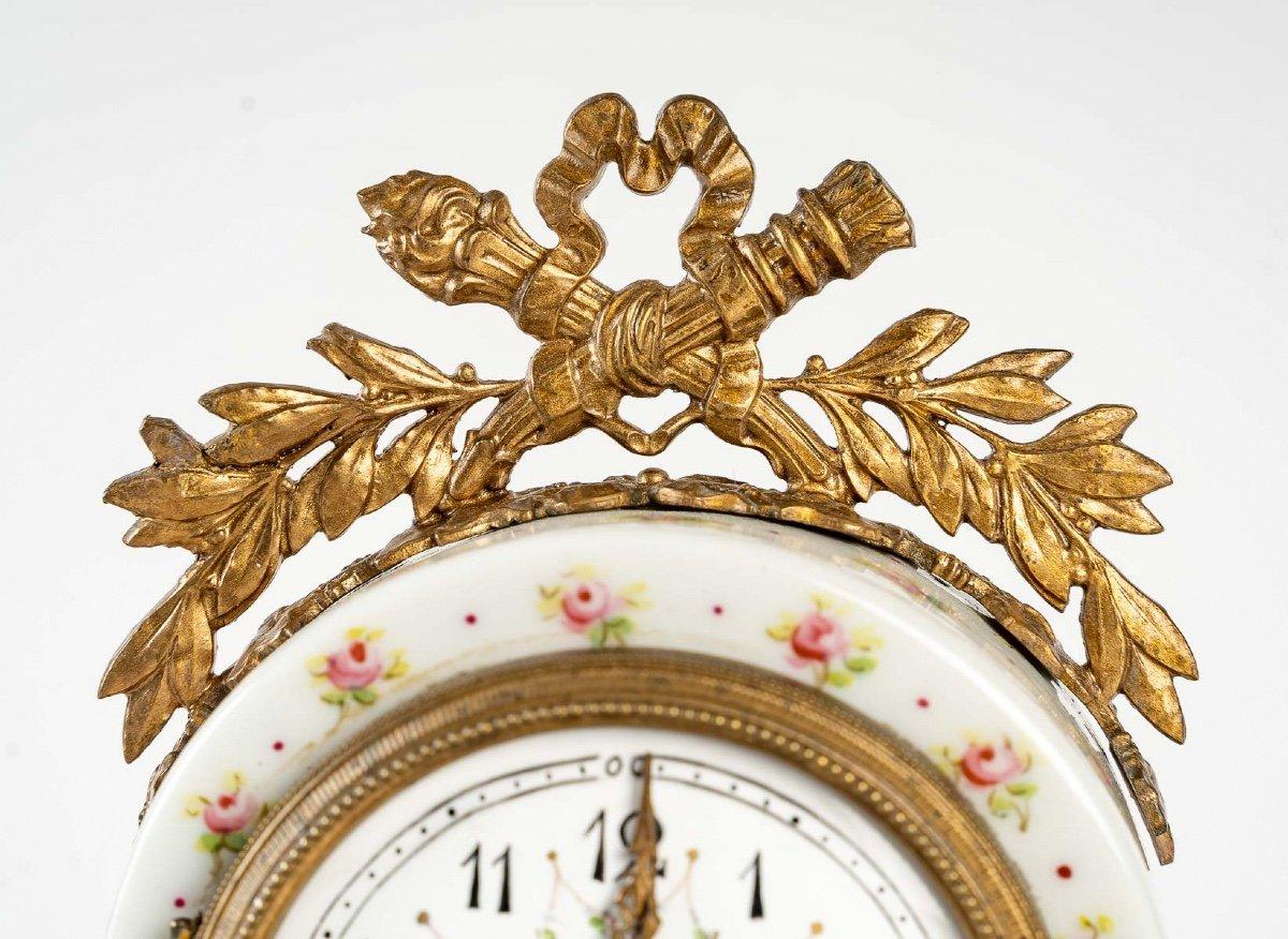 Louis XVI Porcelain Clock of the 19th Century