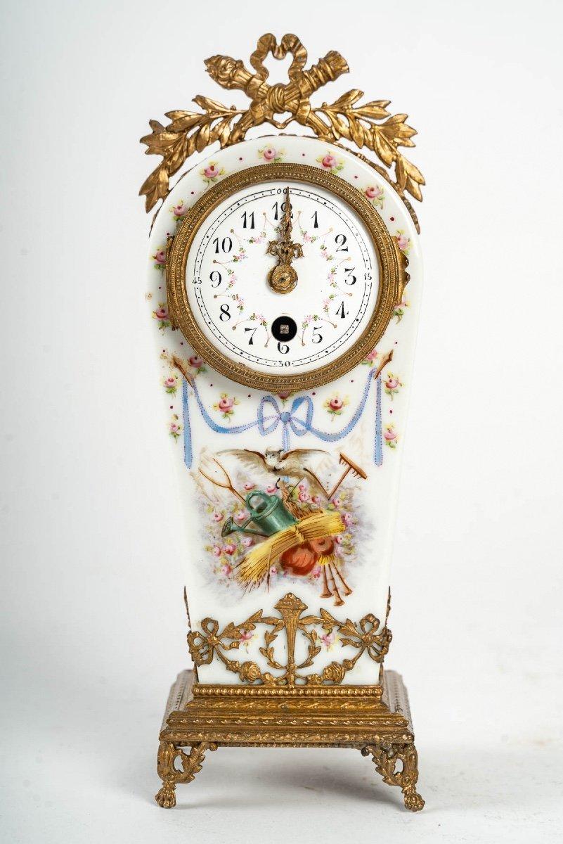 Bronze Porcelain Clock of the 19th Century