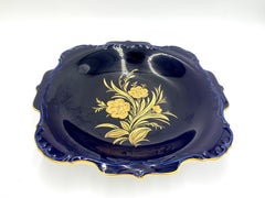 Porcelain Cobalt Platter, Hutschenreuther, Germany, 1960s