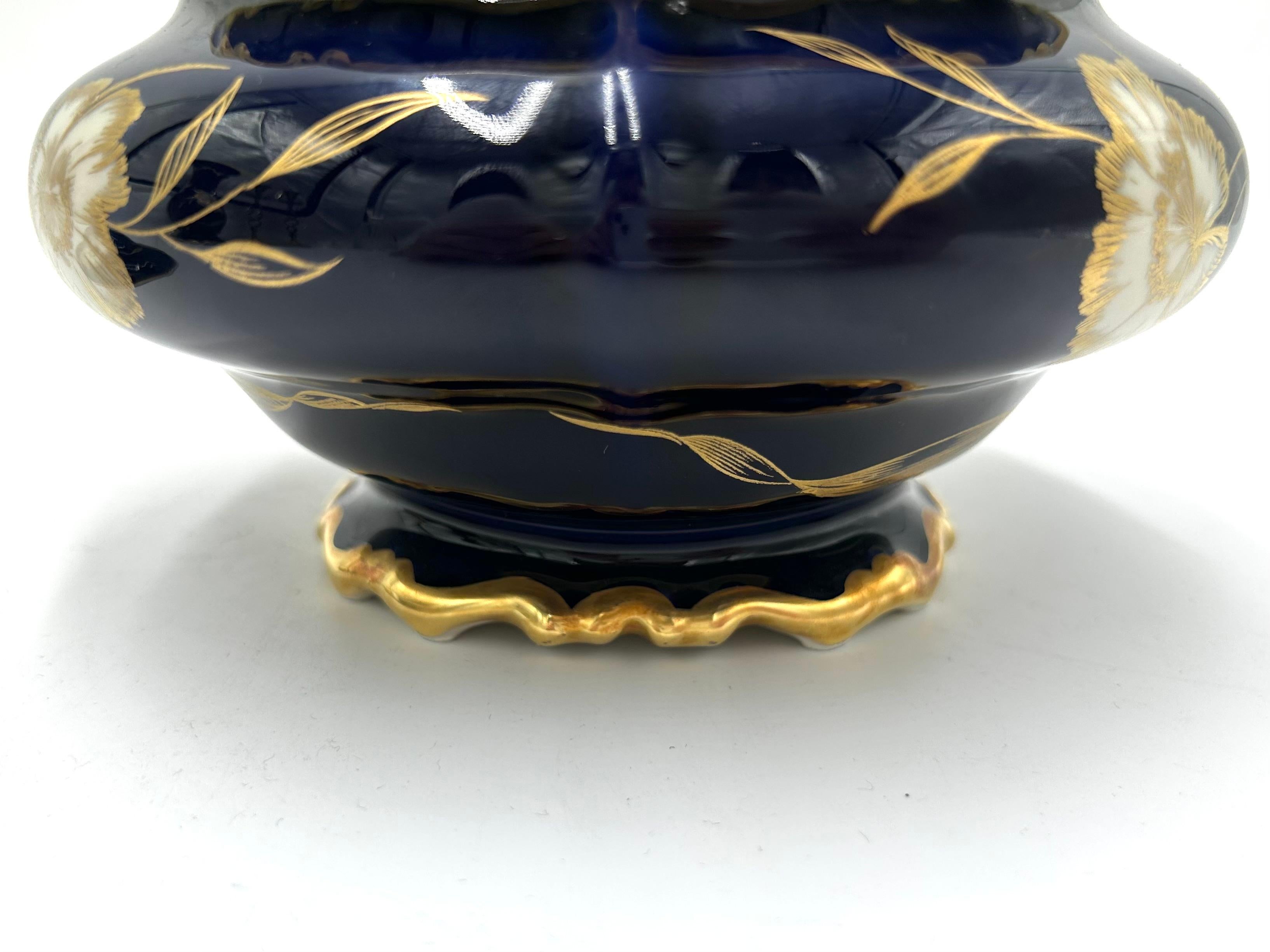 Porcelain Cobalt Sweets Box-Casket, Rosenthal Pompadour, 1935 5