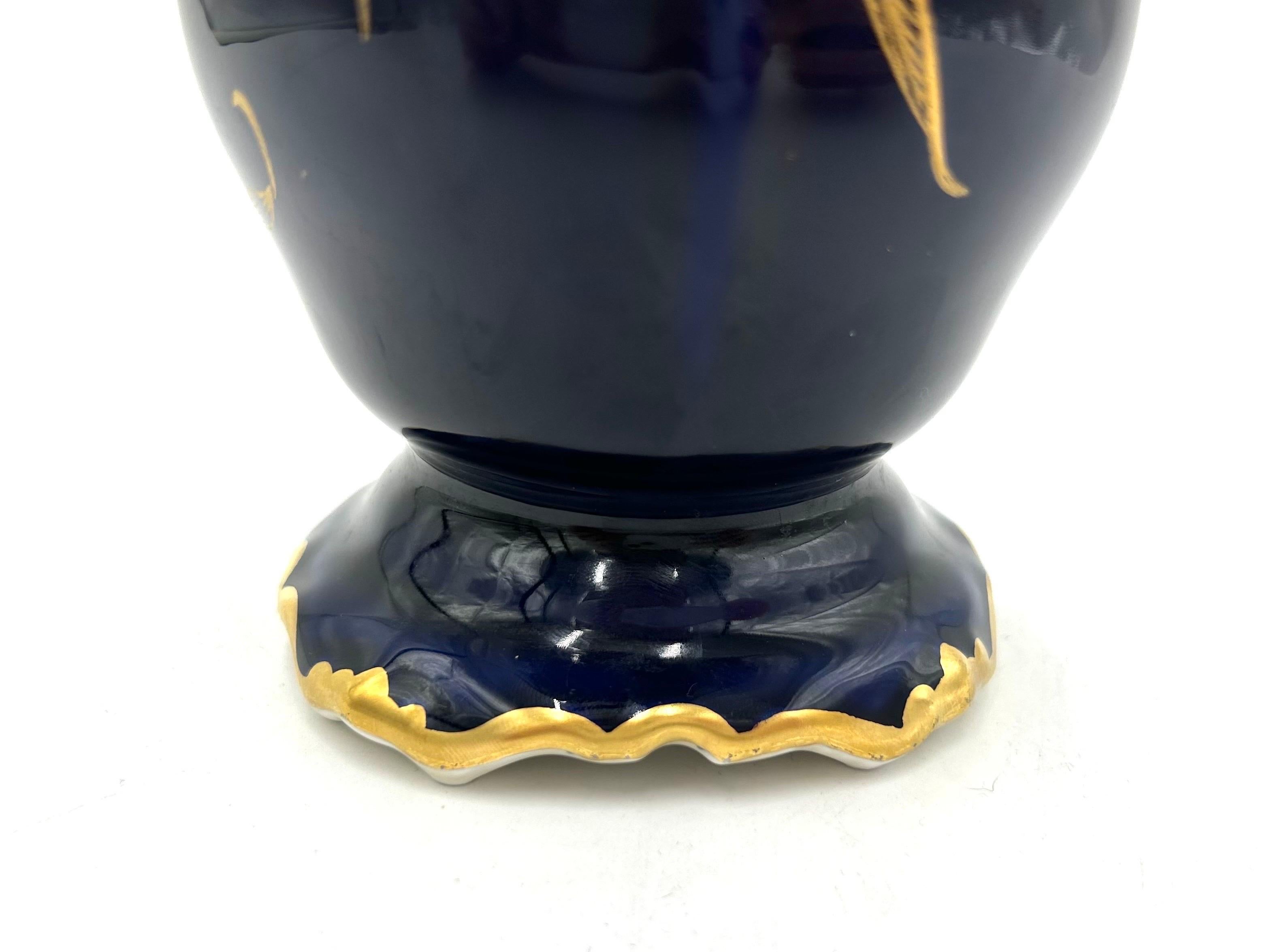 Porcelain Cobalt Vase, Rosenthal Pompadour, 1936 1