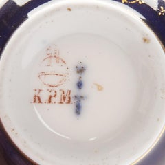 Porcelain Coffee Cup and Saucer, Germany by Kpm, End of 19th Century
