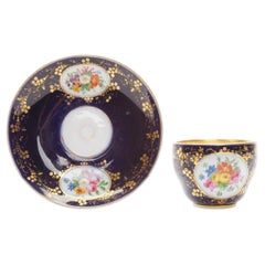 Porcelain Coffee Cup and Saucer, Germany by Kpm, End of 19th Century