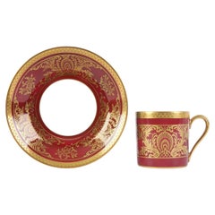 Porcelain Coffee Cup and Saucer, Rosenthal, Germany, 1940s