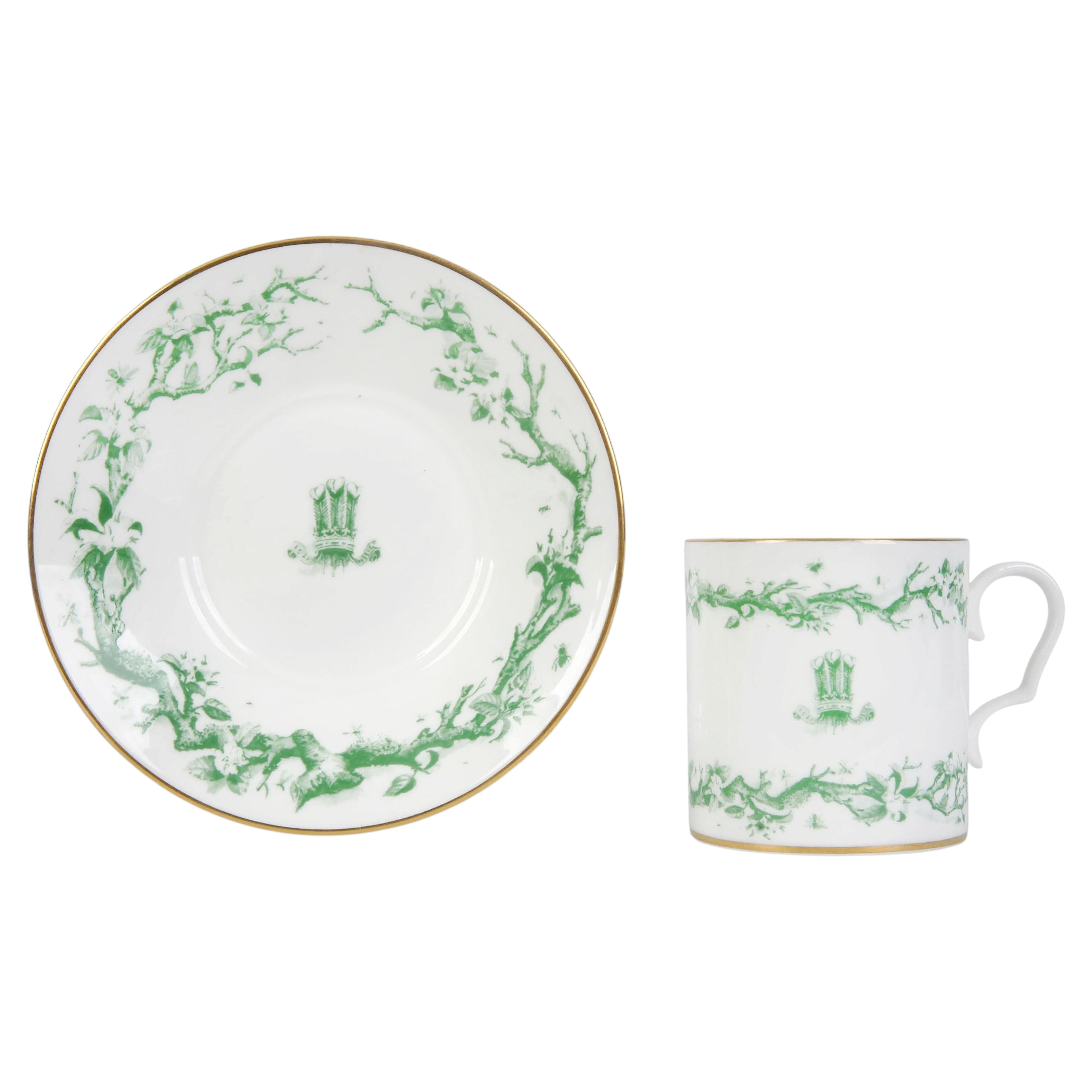 Tazza da caffè e piattino in porcellana, Thomas Goode, Regno Unito, Londra, anni '20 - '30 in vendita