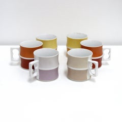 Tazas de café de porcelana B "Cromática" de Arzberg, 1971