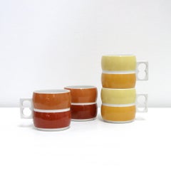Tazas de café de porcelana "Cromática" de Arzberg, 1971