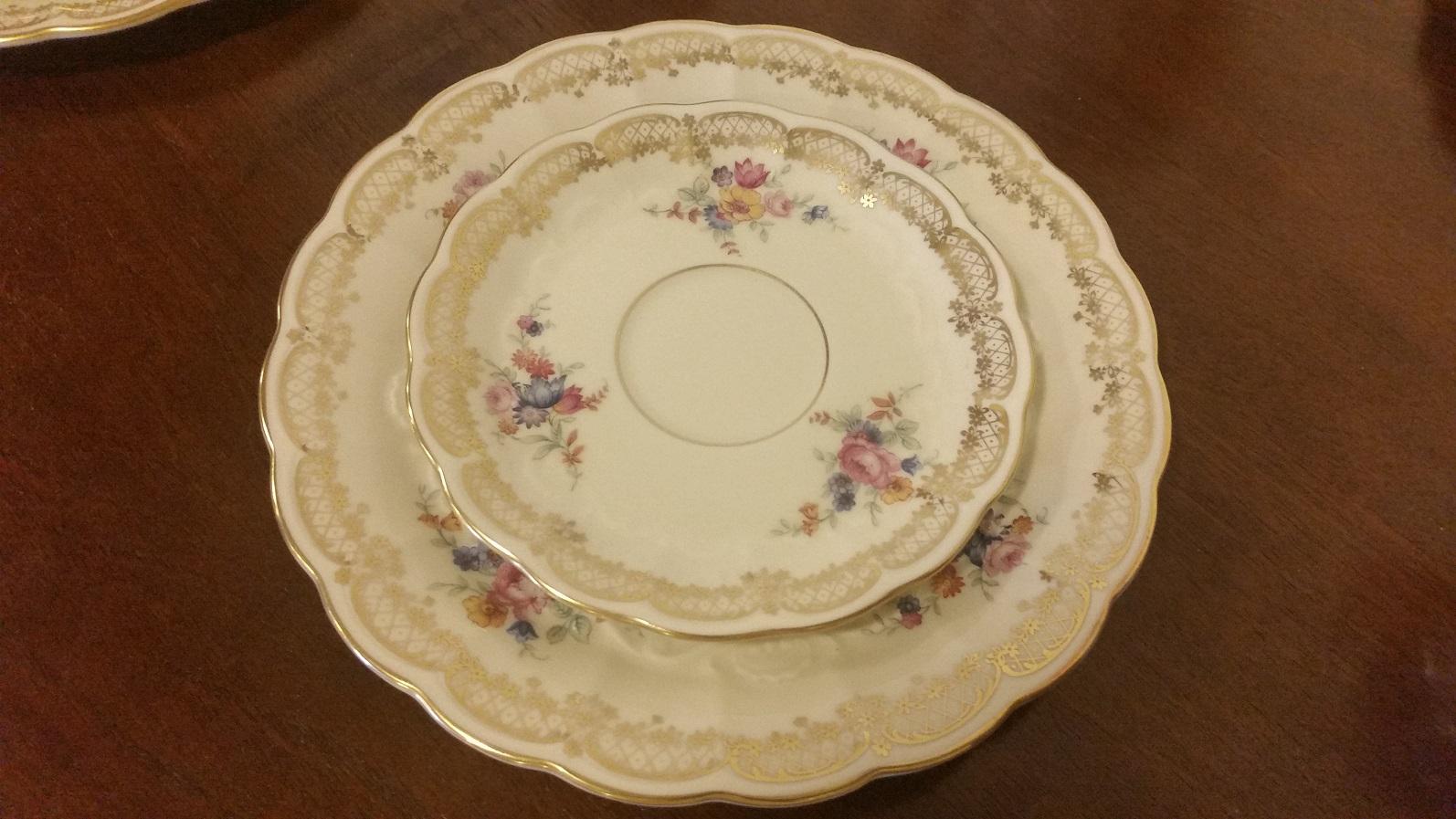 Porzellan-Kaffeeservice 39 Teile aus der Royal Tettau, signiert 1930-1950 (Deutsch)