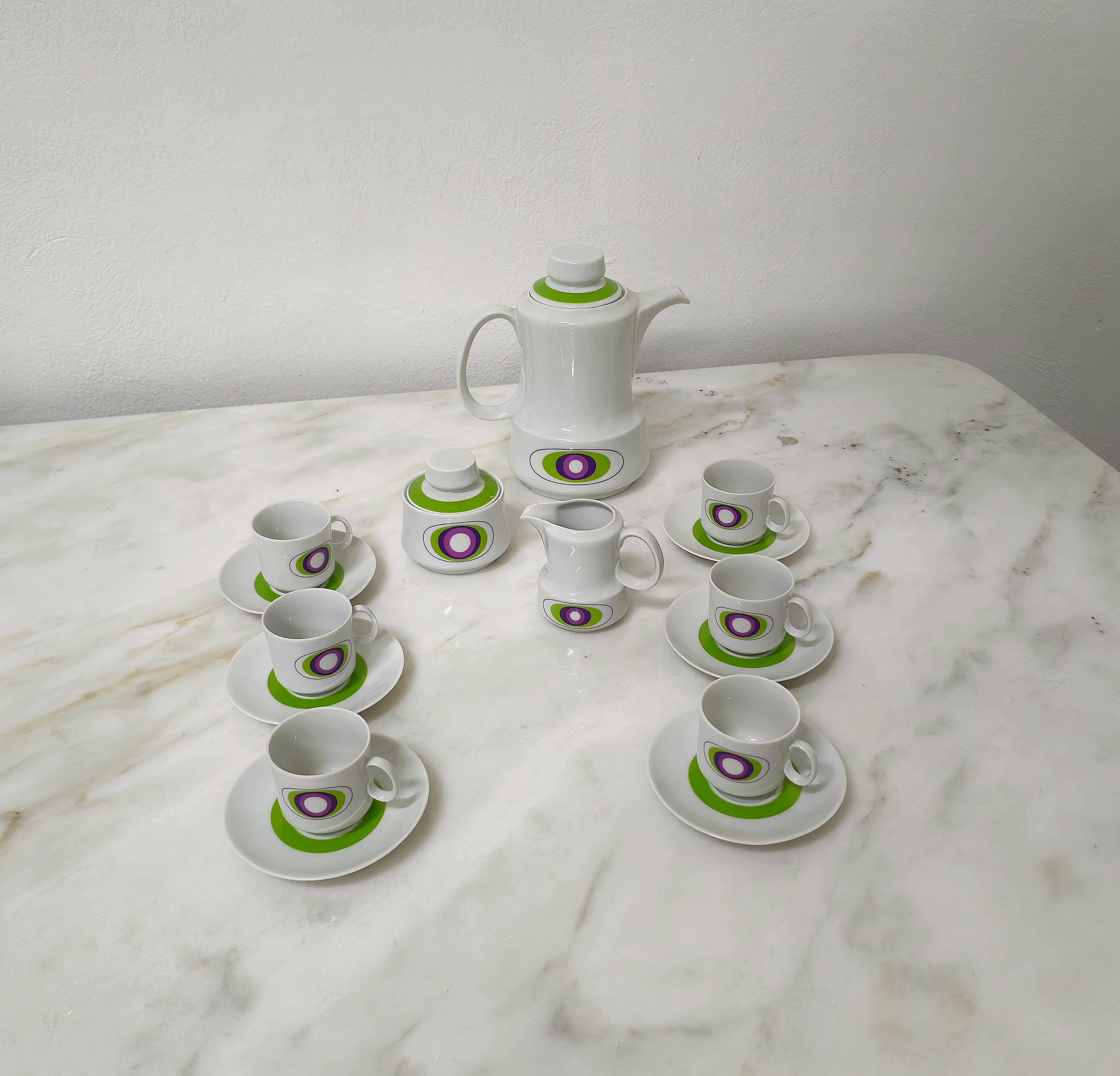 Mid-Century Modern Porcelain Coffee Service Bavaria Midcentury Modern German Design 1970s For Sale