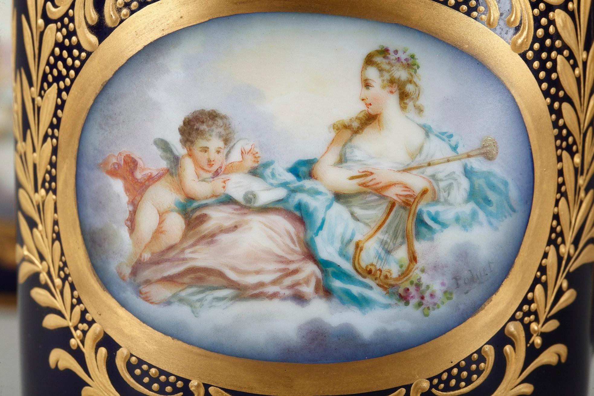 Porcelain Coffee Service with Mythological Scenes in Sevres Taste 5