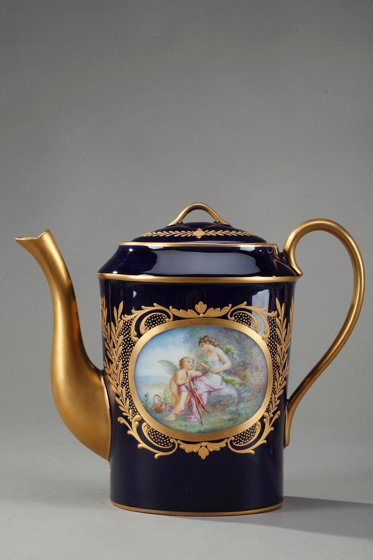 Porcelain Coffee Service with Mythological Scenes in Sevres Taste 6