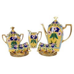 Kaffeeservice aus Porzellan, Frankreich, Limoges, von Emile Madesclaire, 1920–1934