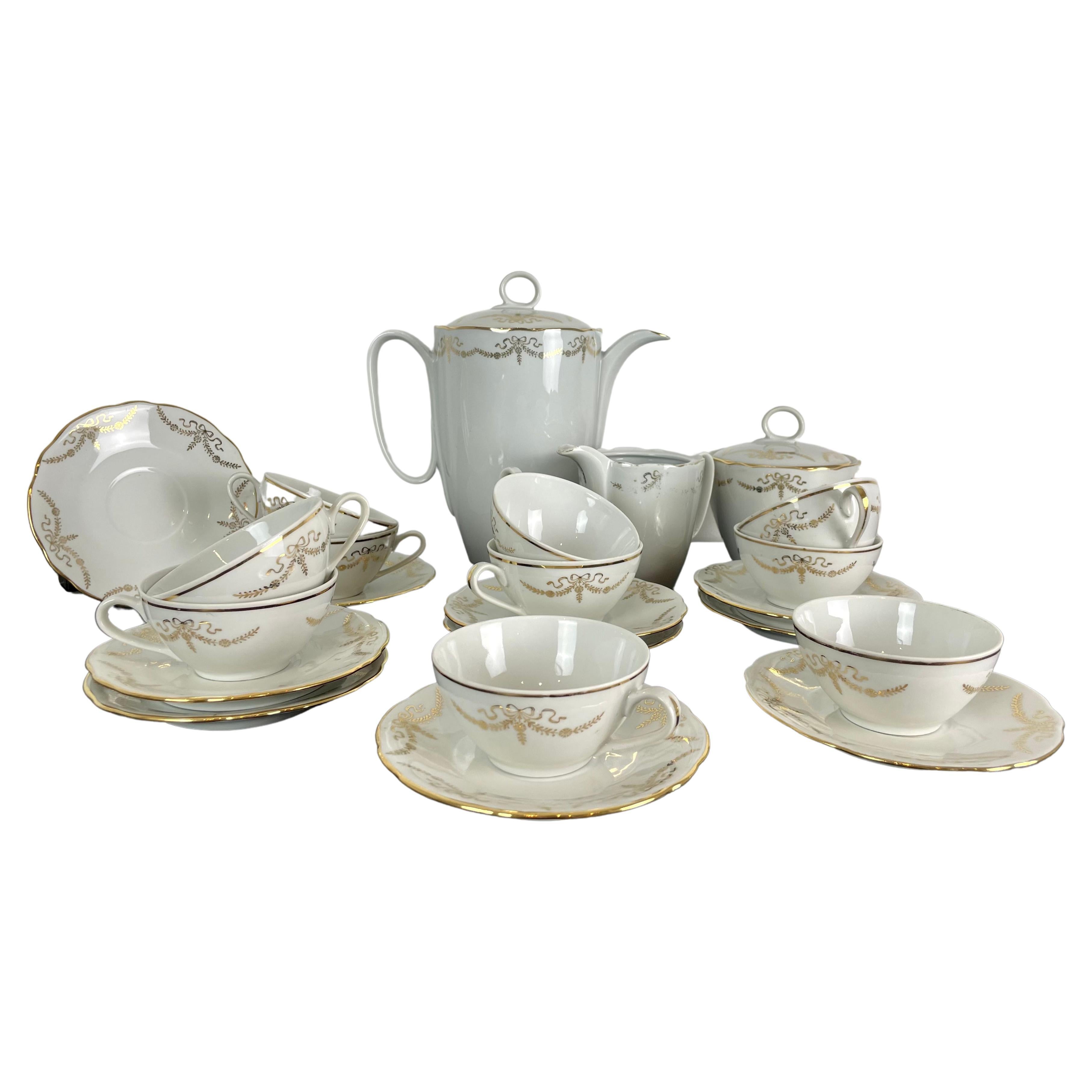 French porcelain Coffee / Tea Service for 10 People