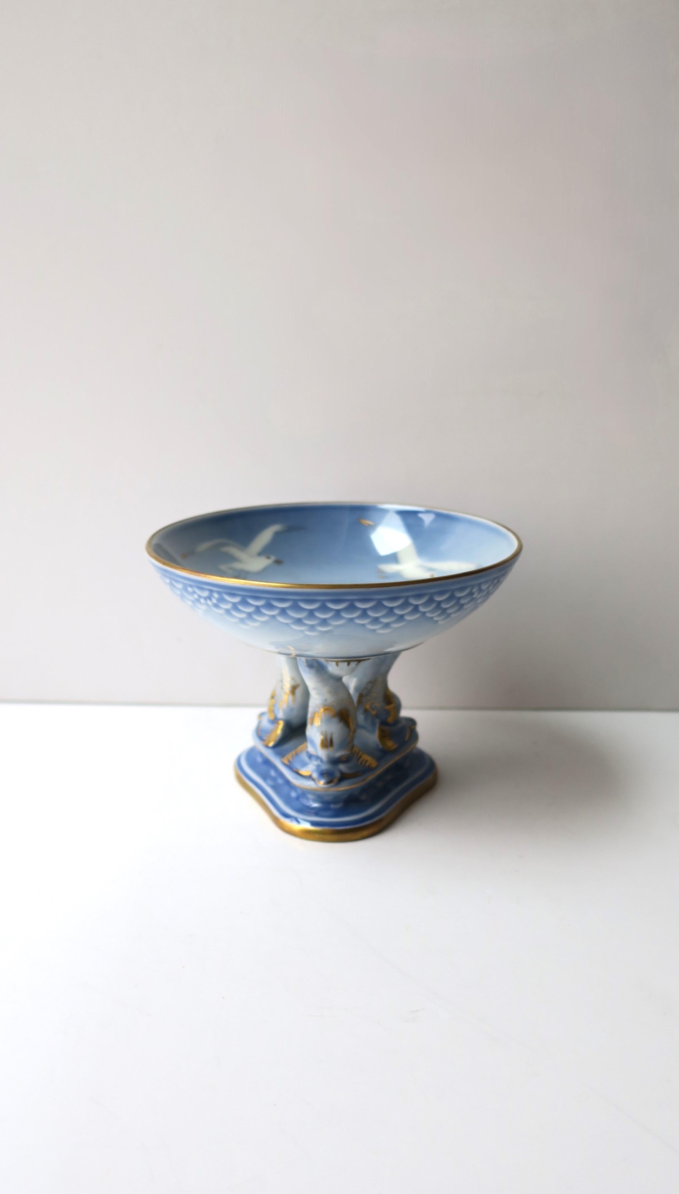 Scandinavian Modern Porcelain Compote By Bing and Grondahl For Sale