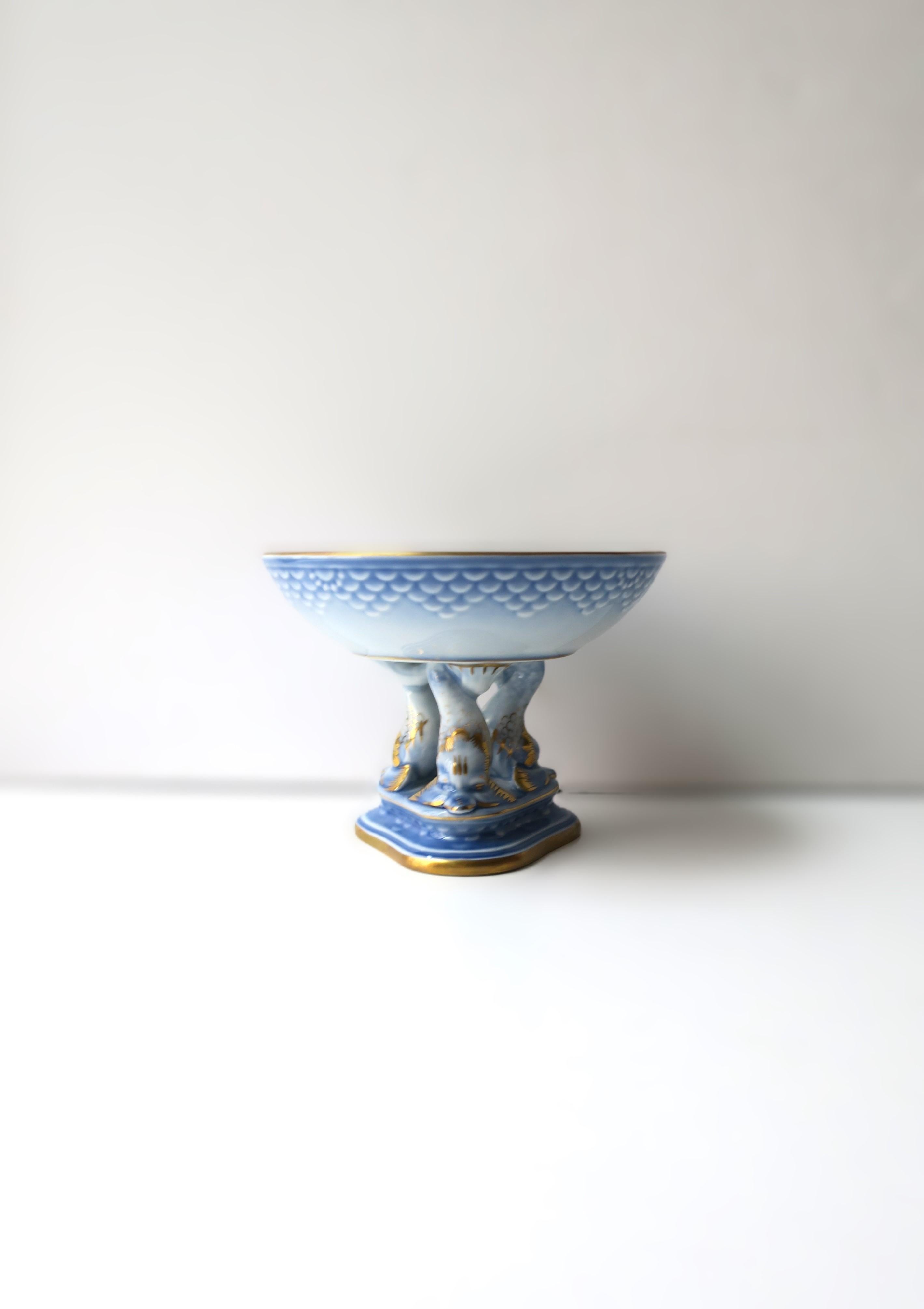 Porcelain Compote By Bing and Grondahl In Excellent Condition For Sale In New York, NY