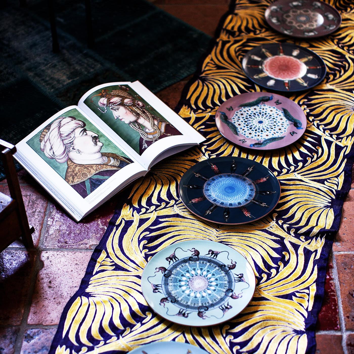This exquisite porcelain plate is part of the Constantinople collection made of six different designs with only 100 pieces each. Every plate was made by master artisans and has a whimsical design inspired by that magnificent city of the past. In