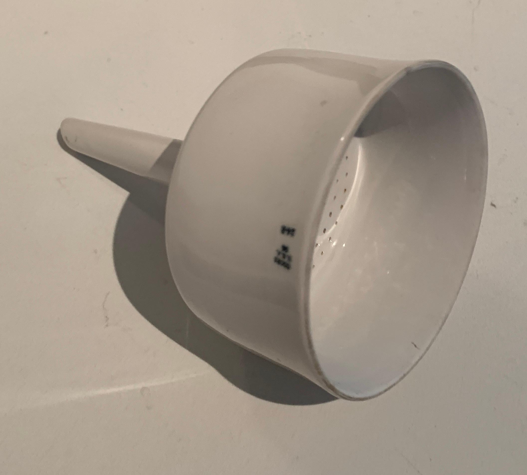 Porcelain Coors Pottery Funnel ca 1930 In Good Condition For Sale In Los Angeles, CA