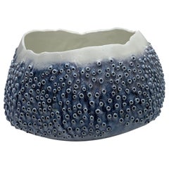 Blue with White Sea Coral Motif Bowl, Italy, Contemporary