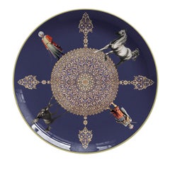 Porcelain Costantinople 7 Set of 2 Dessert Plates by Les Ottomans