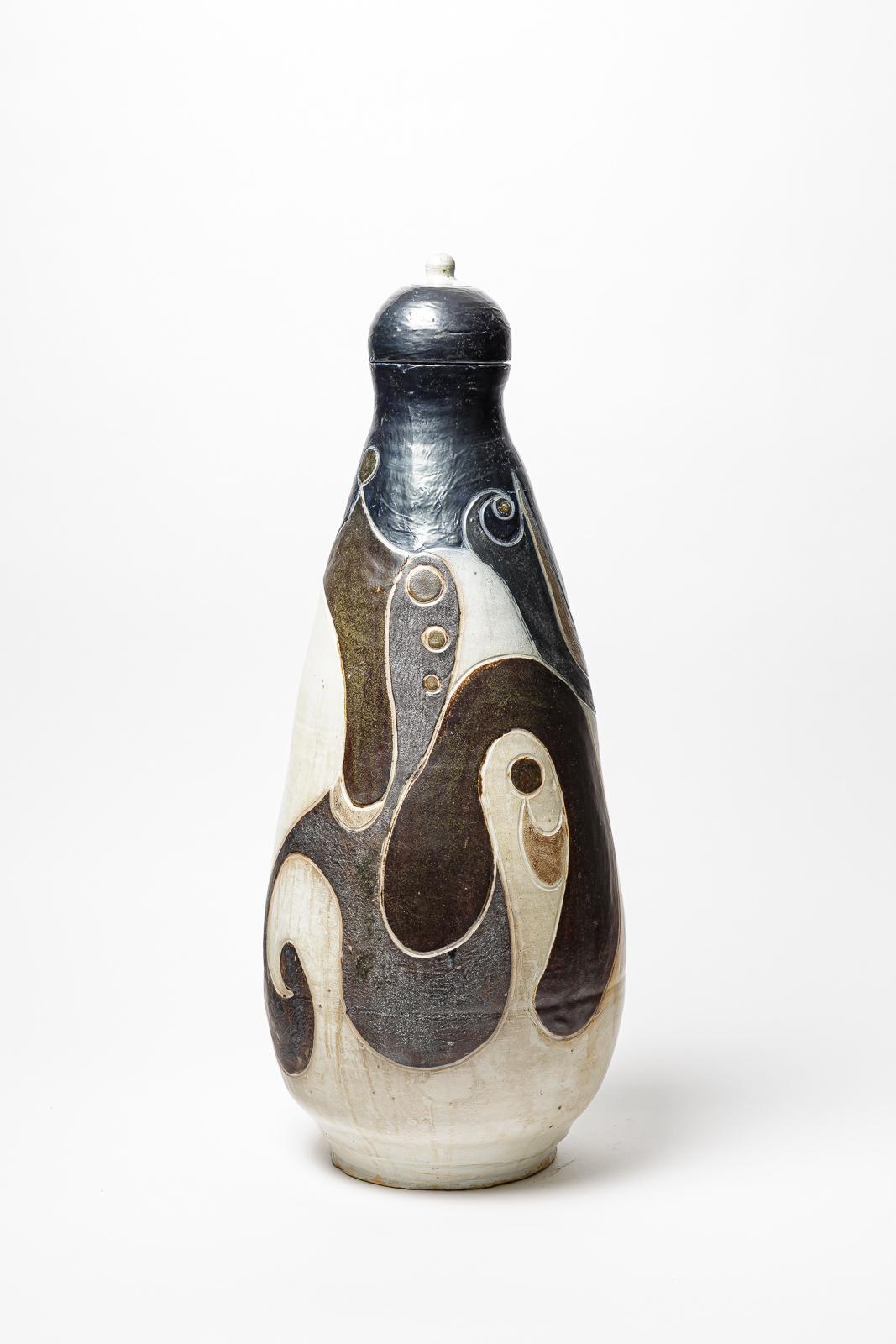Beaux-Arts Vaso rivestito in porcellana di Georges Martin,  circa 1970-1980. in vendita