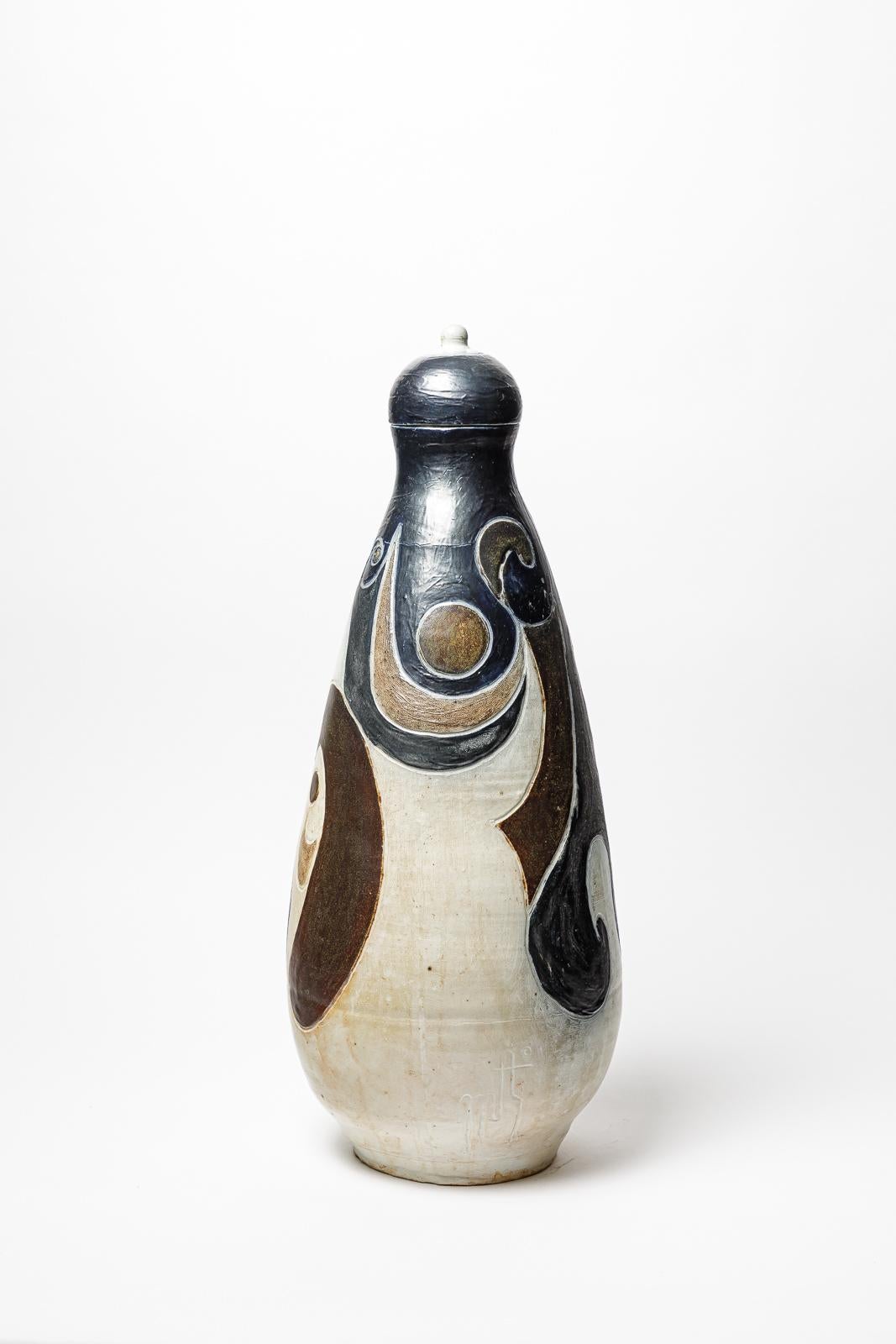 Francese Vaso rivestito in porcellana di Georges Martin,  circa 1970-1980. in vendita