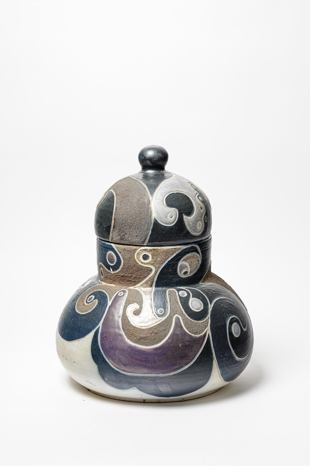 Francese Vaso rivestito in porcellana di Georges Martin,  circa 1970-1980. in vendita