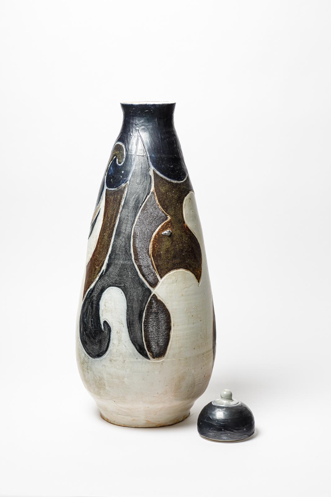 Fine XX secolo Vaso rivestito in porcellana di Georges Martin,  circa 1970-1980. in vendita