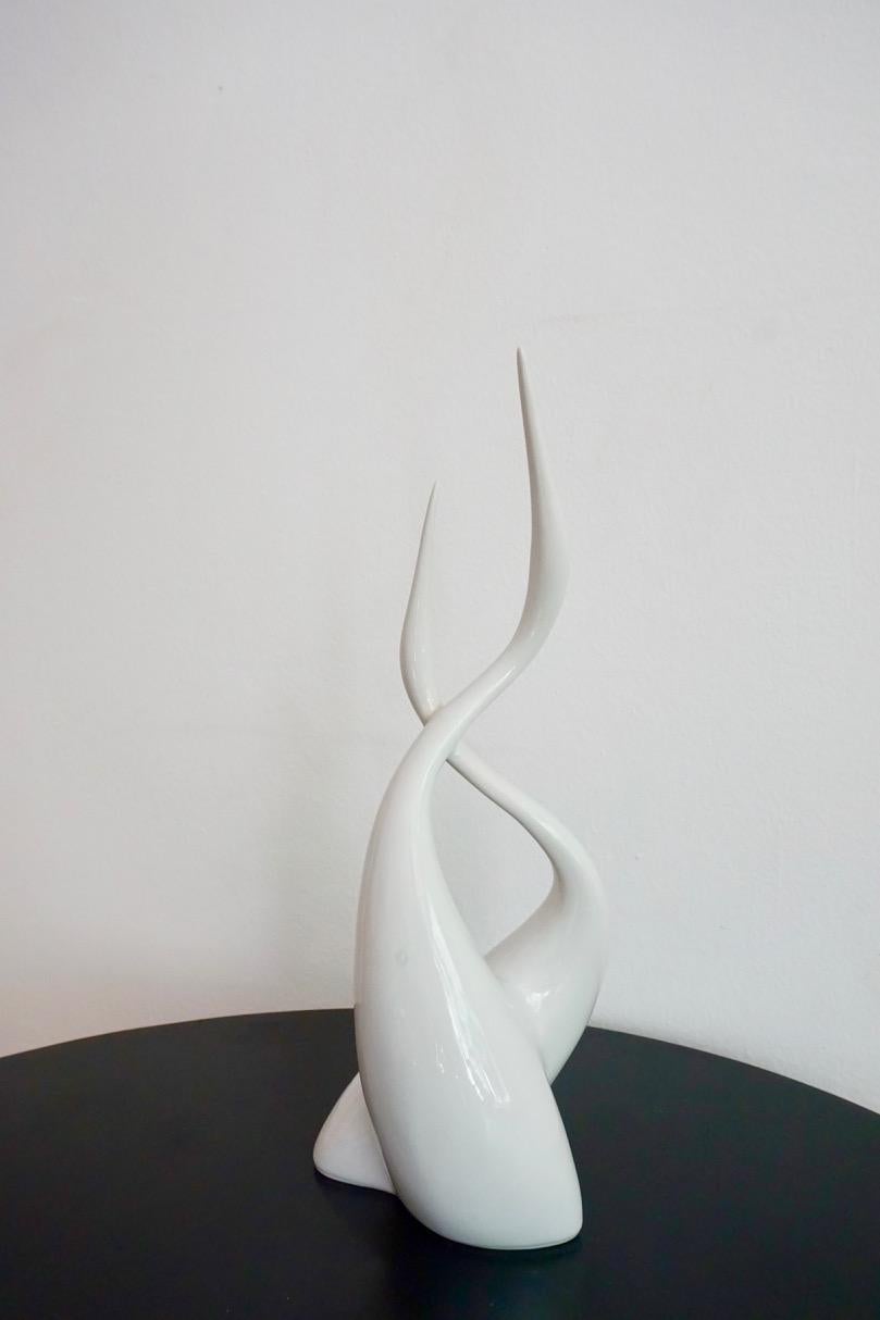 Porcelain Cranes Sculpture by Jaroslav Ježek for Royal Dux Porcelain, 1960s 1