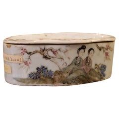 Antique Porcelain cricket box 