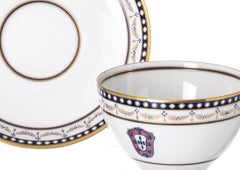 Porcelain - Cup and saucer with coat of arms - Vista Alegre