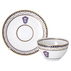 Porcelain - Cup and saucer with coat of arms - Vista Alegre