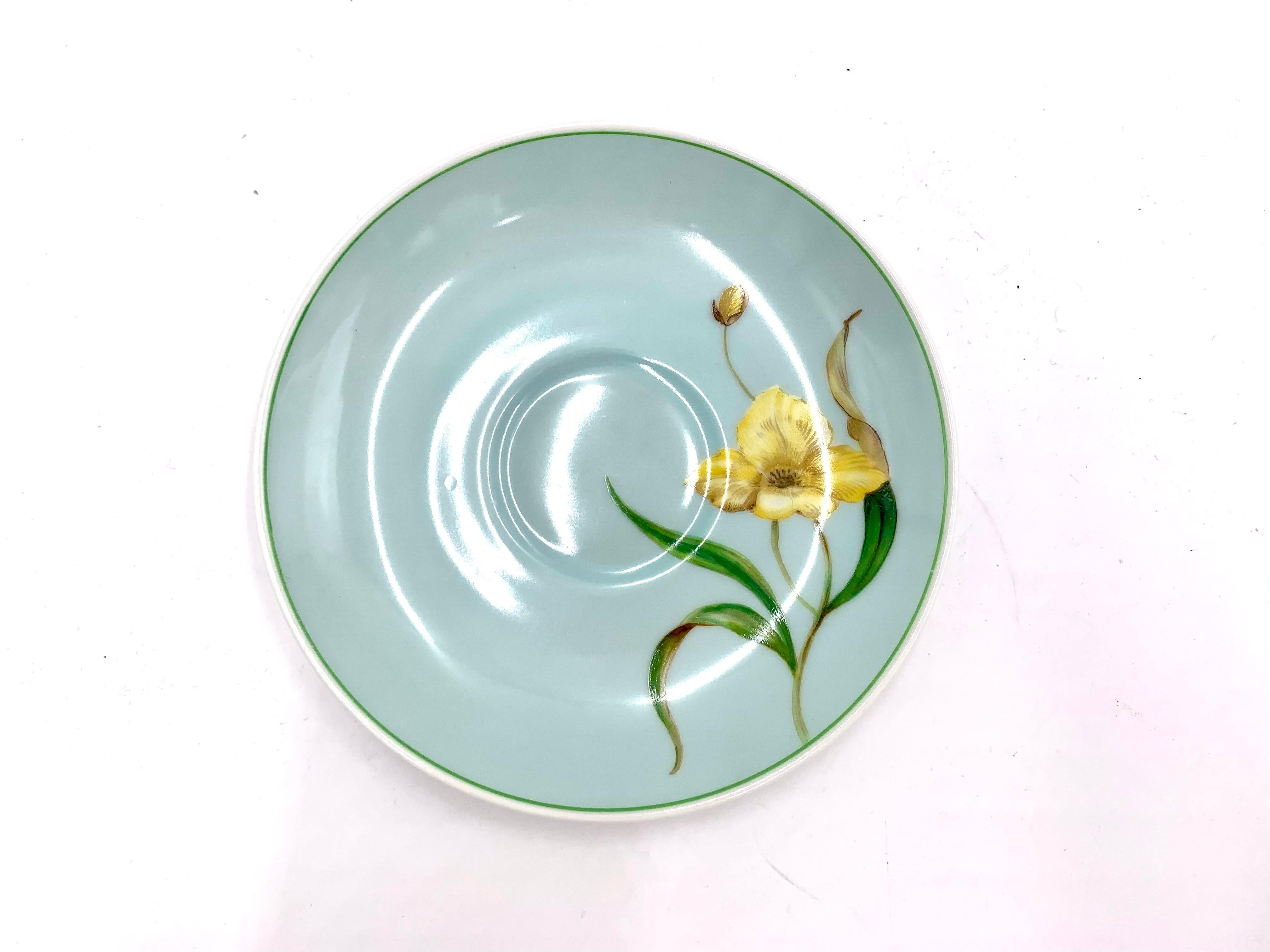 Porcelain Cup with Daffodil Rosenthal, Breakfast Set, Germany 2