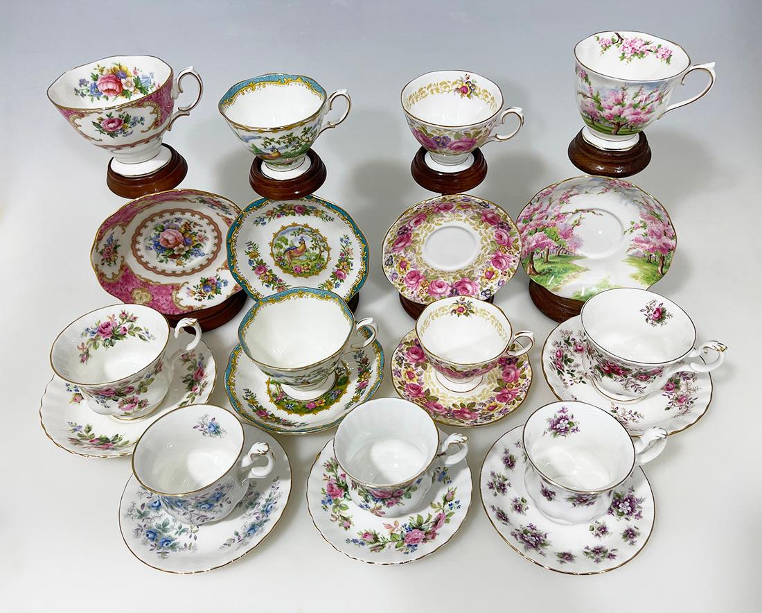 Porcelain cups and saucers from Royal Albert

A set of eleven porcelain cups and saucers made by Royal Albert, England.
Royal Albert was founded
by Thomas Clark Wild, ca 1894.
The Royal Albert is known for its fine quality Bone China, England 

two