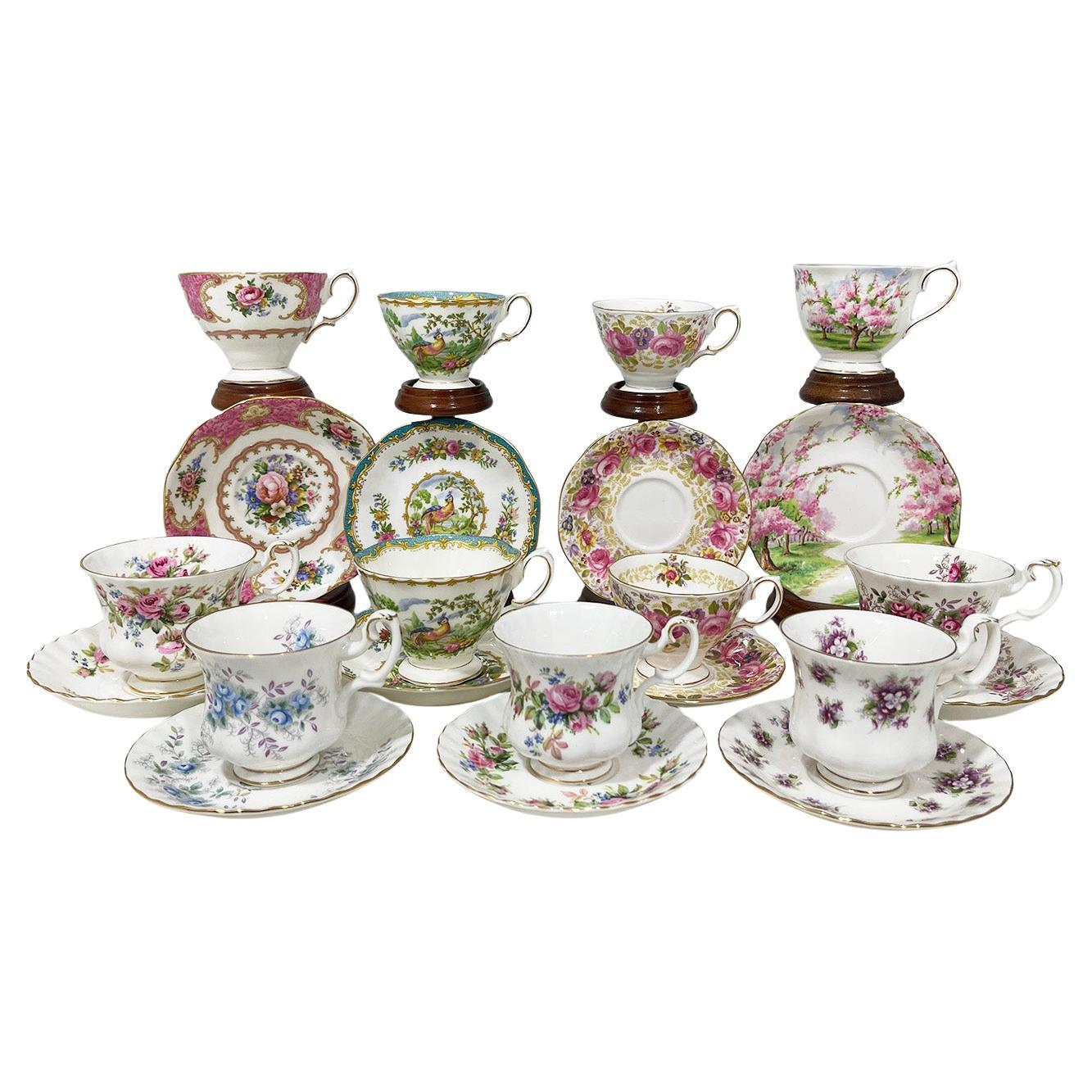 Tasses et soucoupes en porcelaine de Royal Albert