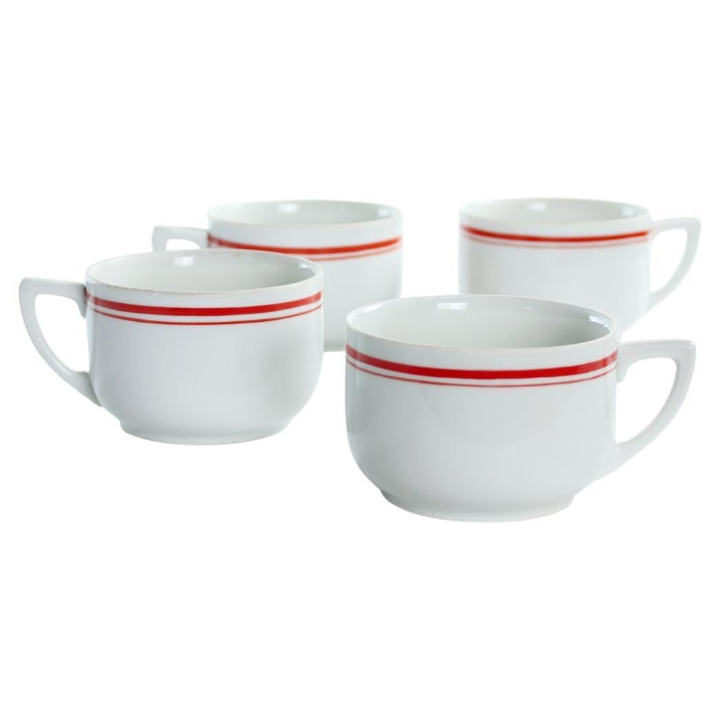 Porcelain Cups, Czechoslovakia 1960s, Set of 4 For Sale