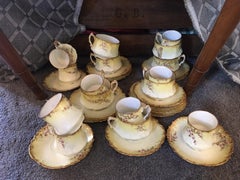 Porcelain de Limoges, France, Tea and Coffee Set Service, circa 1920