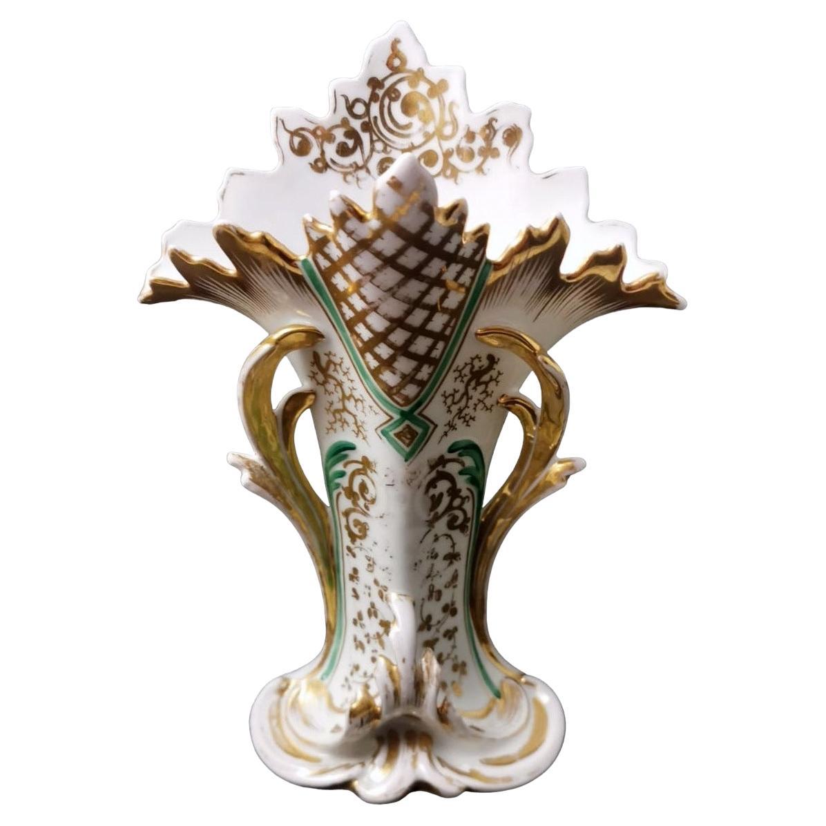 Porcelain De Paris French Wedding Vase For The Church For Sale