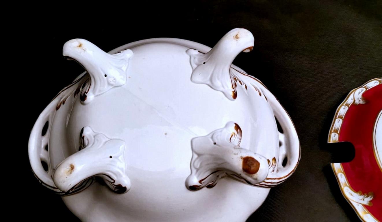 Porcelain De Paris Napoleon III French Soup Tureen 6