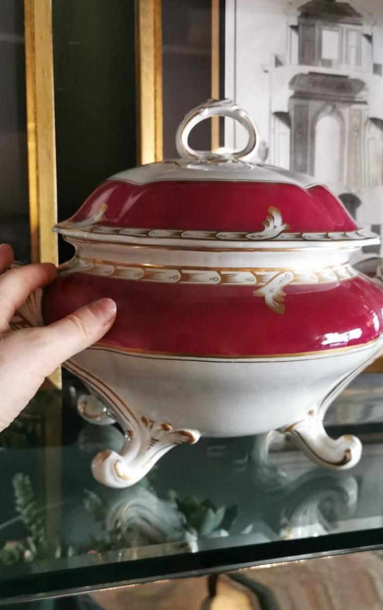 Porcelain De Paris Napoleon III French Soup Tureen 8