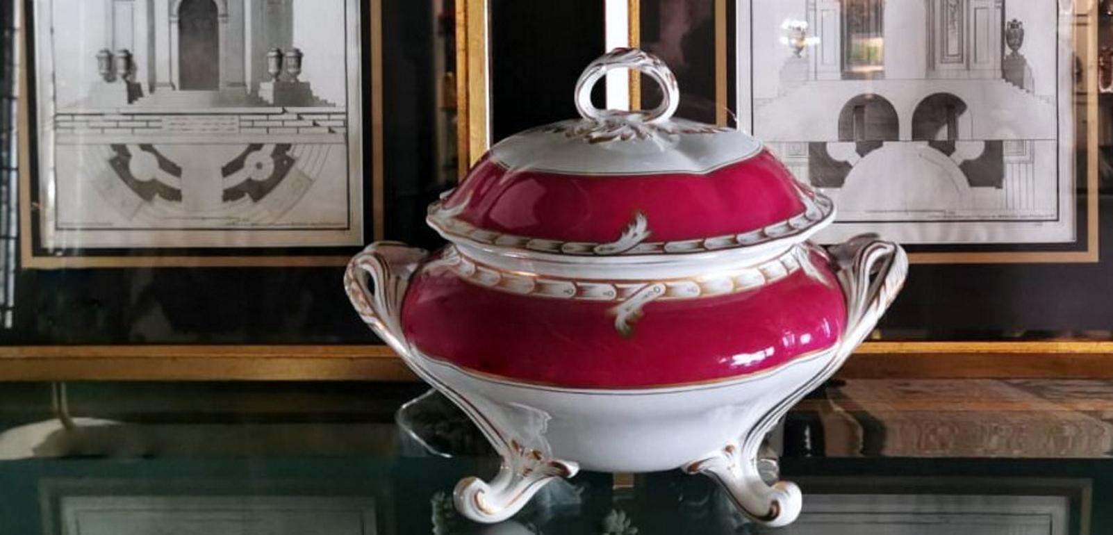 Porcelain De Paris Napoleon III French Soup Tureen 11