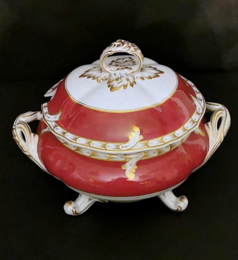 Painted Porcelain De Paris Napoleon III French Soup Tureen