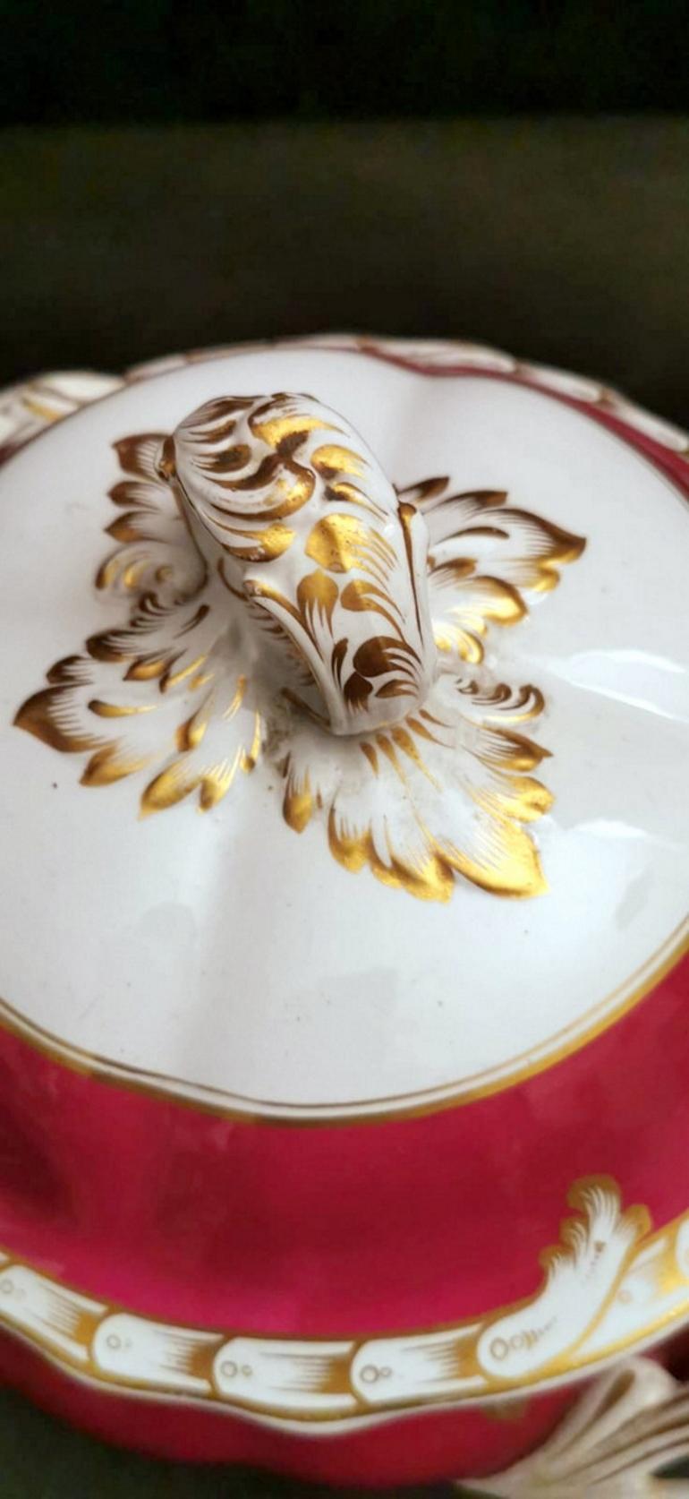 Porcelain De Paris Napoleon III French Soup Tureen 4