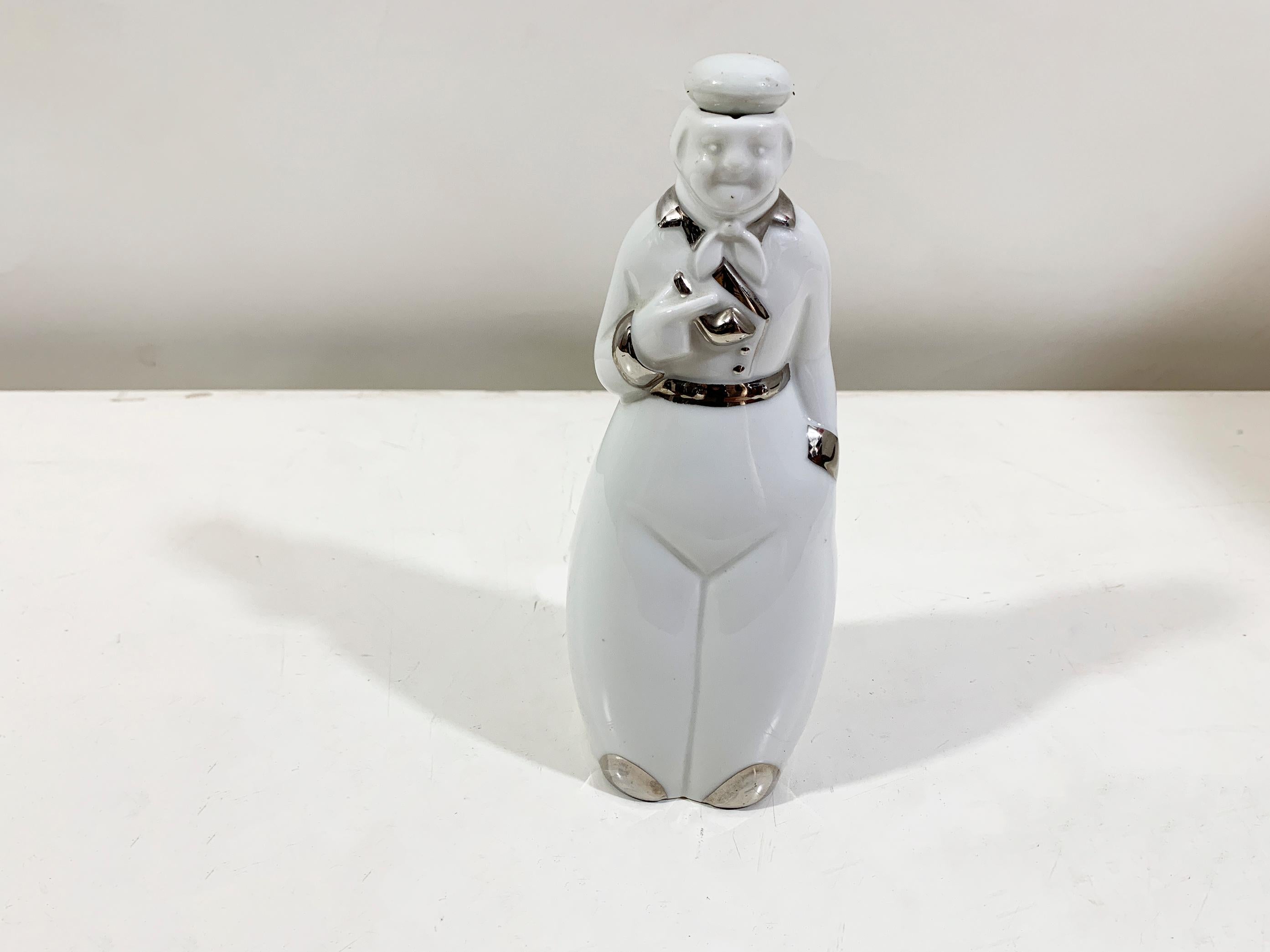Art Deco Porcelain Decanter Signed on the bottom 