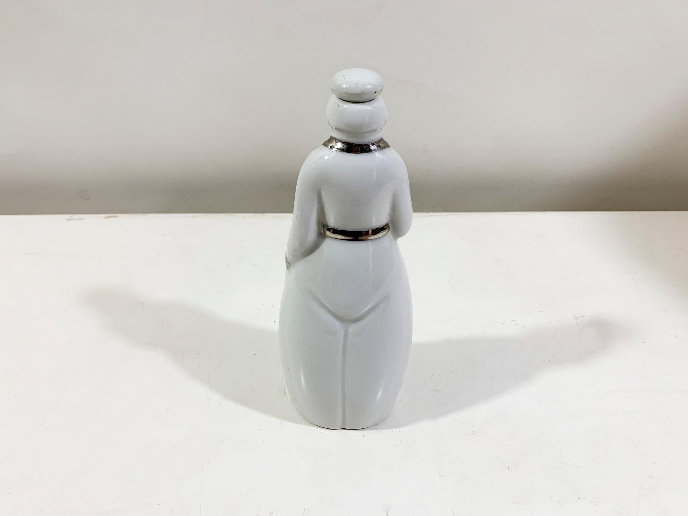 20th Century Porcelain Decanter Signed on the bottom 