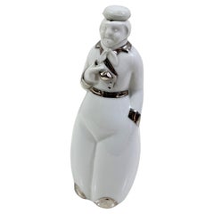 Porzellan-Dekanter, signiert auf dem Boden „Jules Blanc Distillerie, Bulle“