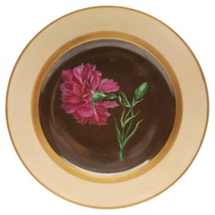 Plato decorativo de porcelana «Garden Carnation», de la Fábrica Imperial y Real, 1820