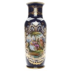 Vase décoratif en porcelaine, fabriqué en France par Vieux Paris, seconde moitié du XIXe siècle